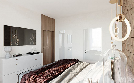 Дизайн интерьера спальни в двухкомнатной квартире 78 кв.м в современном стиле 7