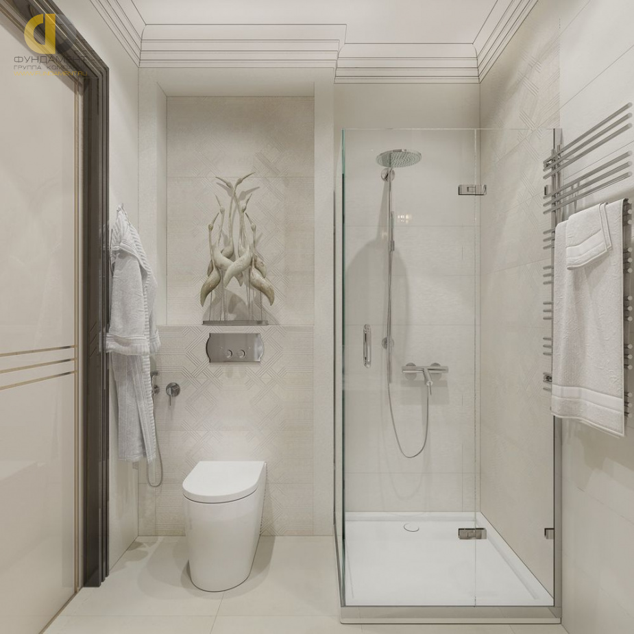 Дизайн интерьера ванной в трёхкомнатной квартире 110 кв.м в стиле ар-деко17