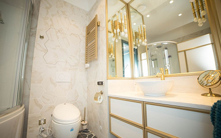 Ремонт ванной в четырёхкомнатной квартире 140 кв.м в стиле фьюжн
