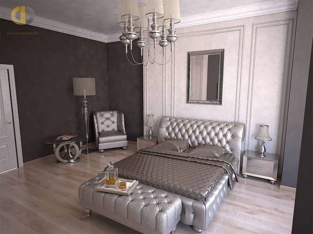 Спальня в стиле дизайна классицизм по адресу МО, Ильинское ш. , д. 66, 2018 года