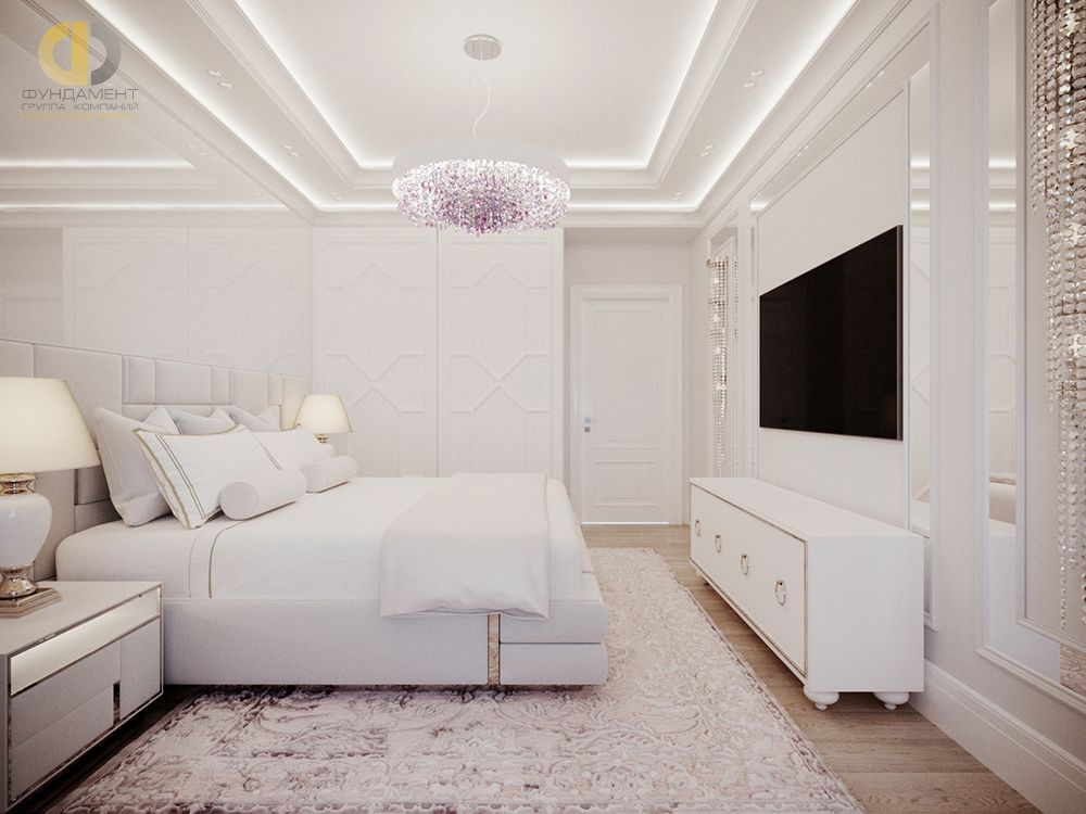 Дизайн интерьера спальни в четырёхкомнатной квартире 101 кв.м в стиле неоклассика8