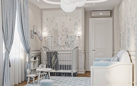 Дизайн интерьера детской в 3-комнатной квартире 146 кв. м в стиле неоклассика 16
