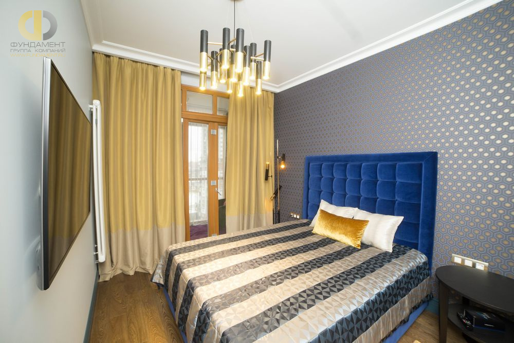 Ремонт спальни в четырёхкомнатной квартире 140 кв.м в стиле фьюжн