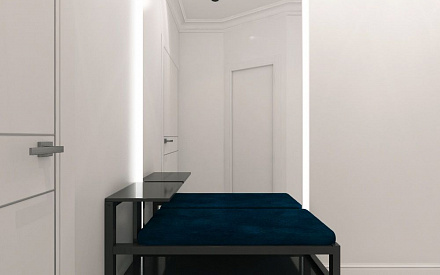 Дизайн интерьера коридора в трёхкомнатной квартире 59 кв.м в стиле эклектика8