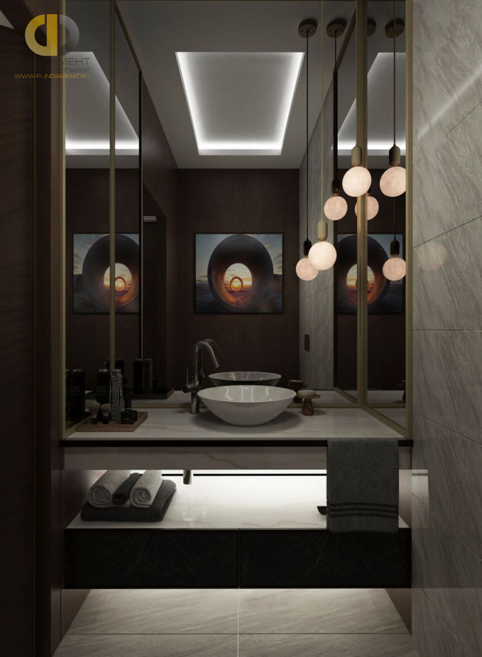 Дизайн интерьера ванной в офисе в стиле современная классика3