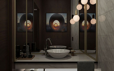 Дизайн интерьера ванной в офисе в стиле современная классика3