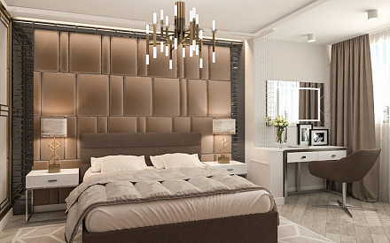 Дизайн интерьера спальни в трёхкомнатной квартире 117 кв.м в современном стиле11