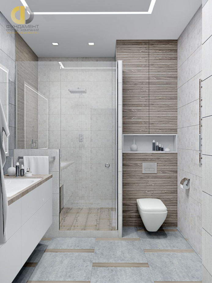 Дизайн интерьера ванной в трёхкомнатной квартире 101 кв.м в современном стиле6