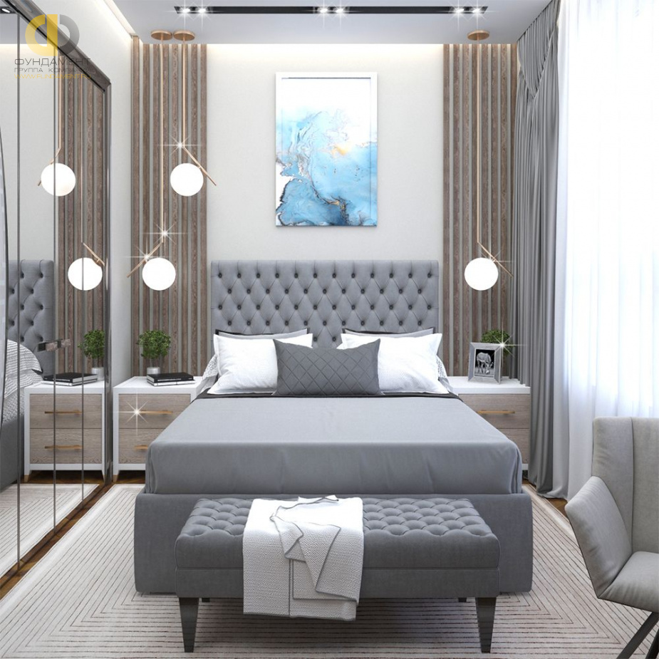 Дизайн интерьера спальни в четырёхкомнатной квартире 96 кв.м в стиле лофт26