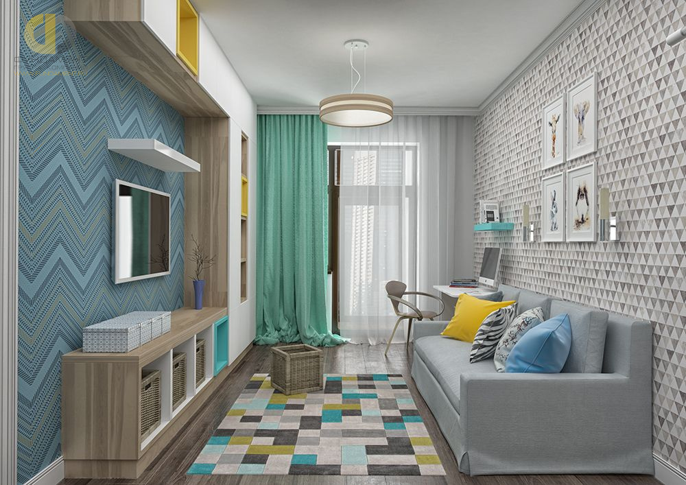 Дизайн интерьера детской в 4-комнатной квартире 175 кв.м в стиле неоклассика