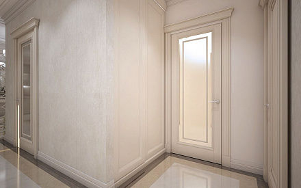 Дизайн интерьера коридора в четырёхкомнатной квартиры 103 кв.м в стиле современная классика5