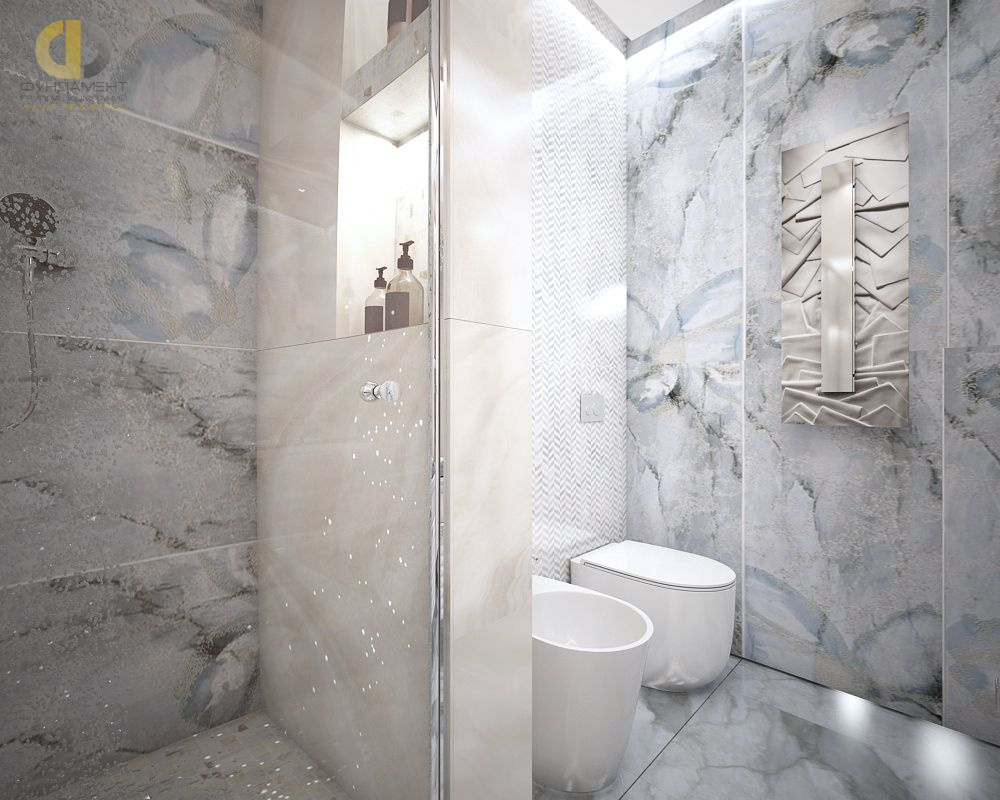 Дизайн интерьера ванной в четырёхкомнатной квартире 121 кв.м в стиле неоклассика с элементами ар-деко – фото 1005