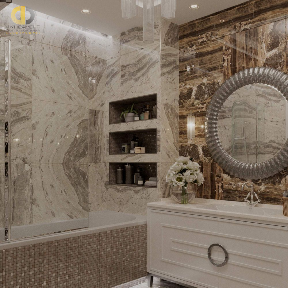 Дизайн интерьера ванной в двухкомнатной квартире 76 кв.м в стиле ар-деко20