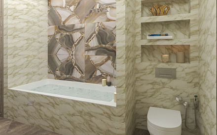 Дизайн интерьера ванной в четырёхкомнатной квартире 144 кв.м в стиле эклектика18
