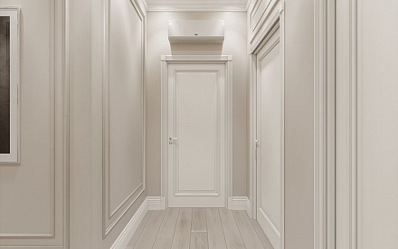 Дизайн интерьера коридора в четырёхкомнатной квартире 134 кв.м в стиле современная классика22