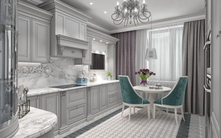 Элитный дизайн интерьера четырехкомнатной квартиры в Москве