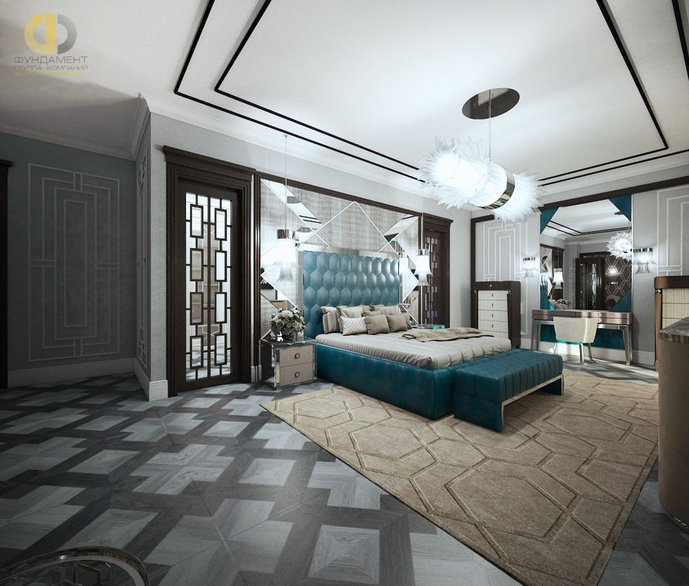 3D-визуализация интерьера спальни квартиры на Плющихе