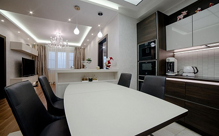 Ремонт кухни в четырёхкомнатной квартире 137 кв.м в современном стиле2