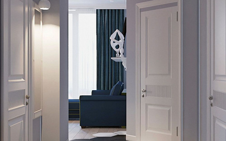 Дизайн коридора в двухкомнатной квартире в современном стиле
