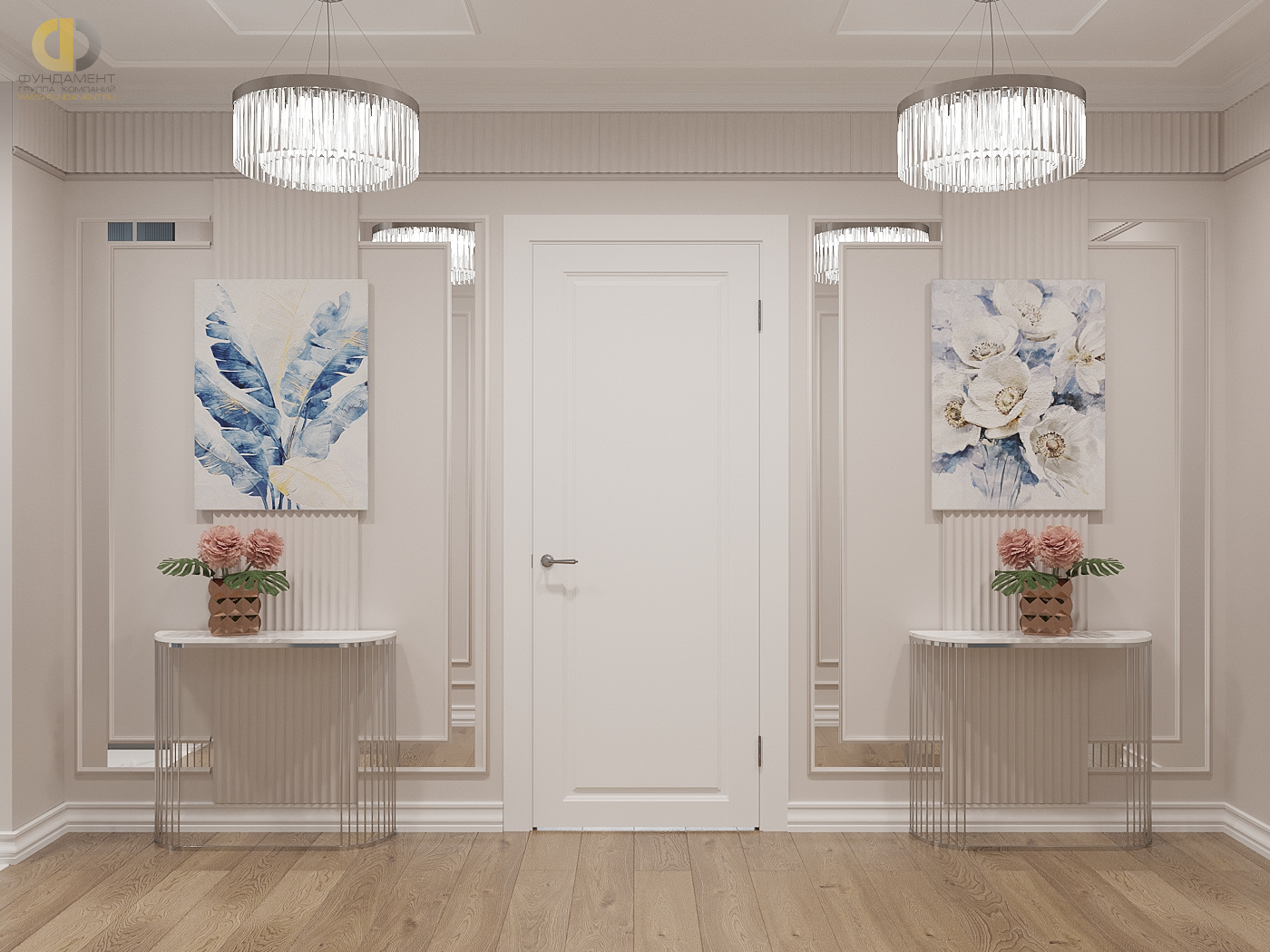 Дизайн коридора в  цвете - фото
