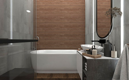 Дизайн интерьера ванной в трёхкомнатной квартире 101 кв. м в современном стиле 15