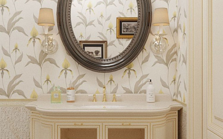 Дизайн интерьера ванной в доме 386 кв.м в классическом стиле4