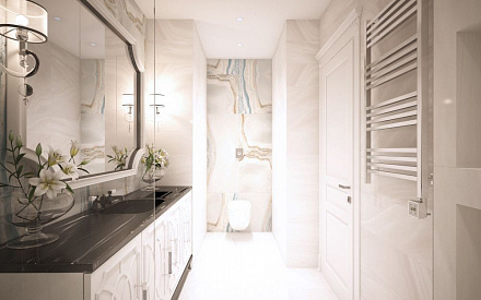 Дизайн интерьера ванной в четырёхкомнатной квартире 113 кв.м в стиле неоклассика17