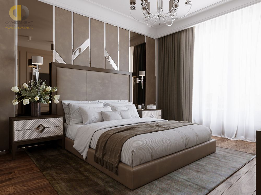 Спальня в стиле дизайна современный по адресу г. Москва, улица Вавилова, дом 4, 2021 года