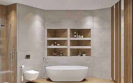 Дизайн интерьера ванной в трёхкомнатной квартире 135 кв.м в современном стиле2