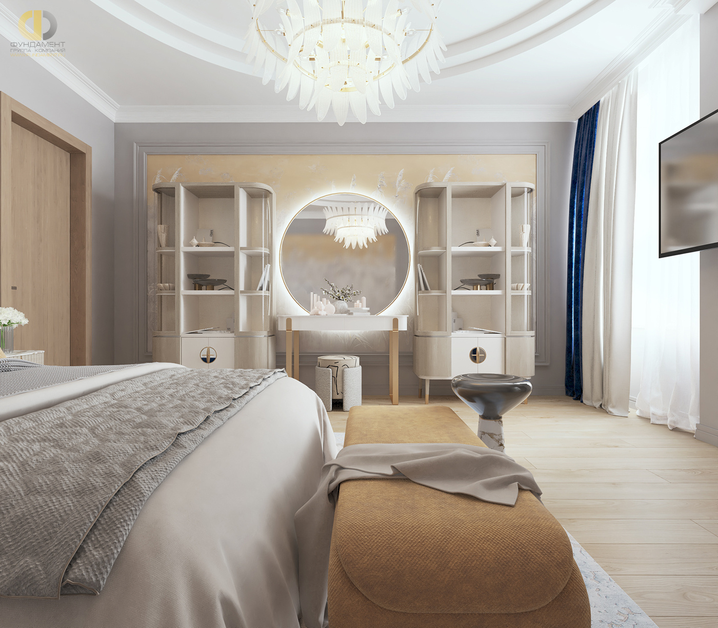 Дизайн спальни в стиле cовременном – фото 21