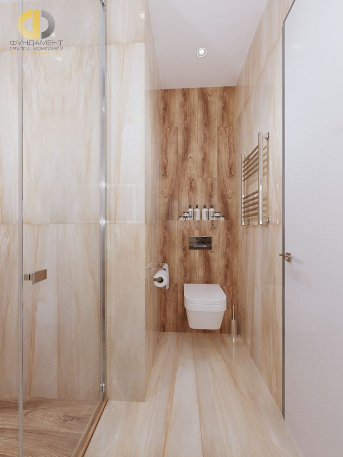 Дизайн интерьера ванной в трёхкомнатной квартире 125 кв.м в современном стиле5