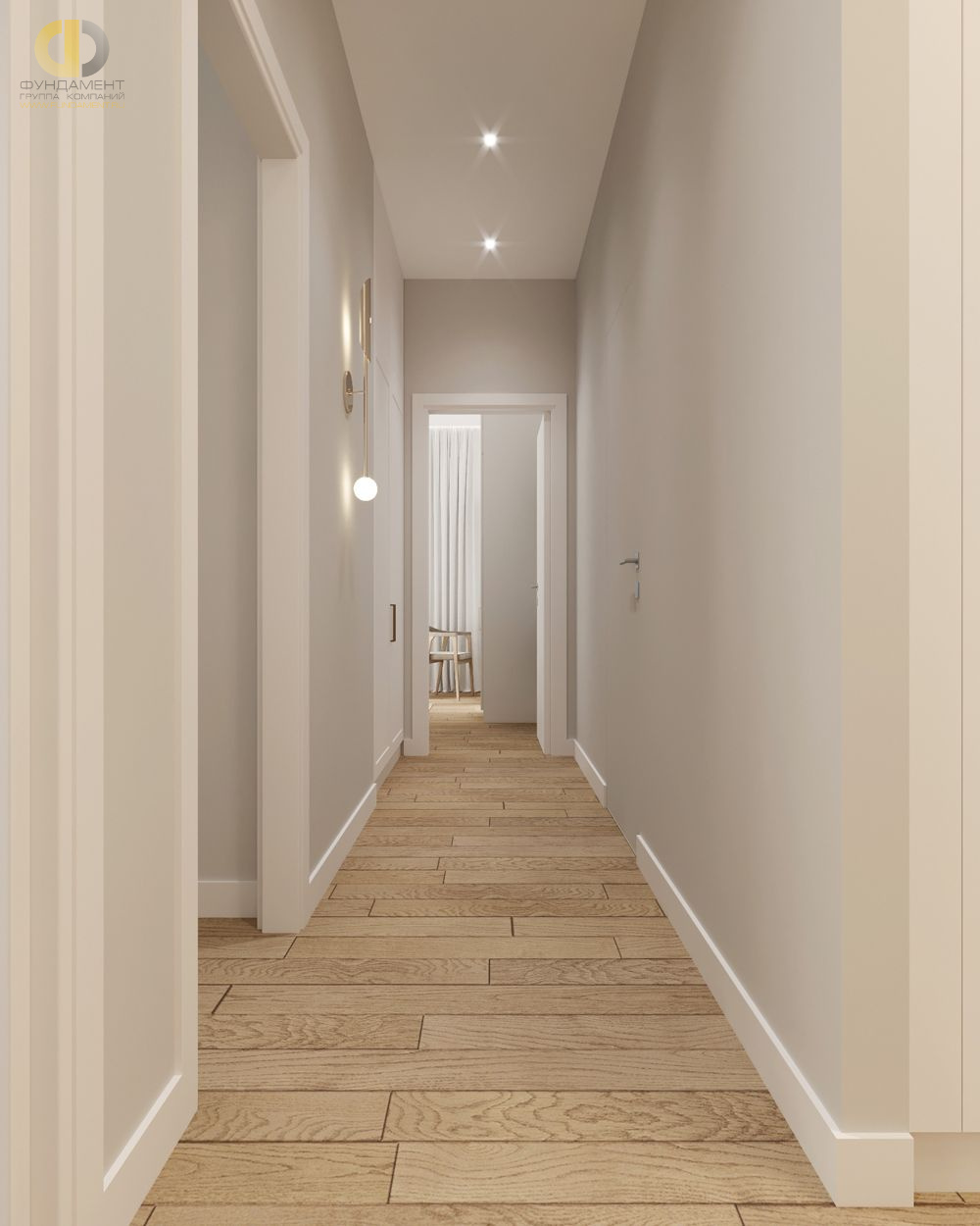Дизайн коридора в стиле cовременном – фото 14