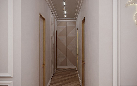 Дизайн интерьера коридора в трёхкомнатной квартире 79 кв.м в современном стиле14
