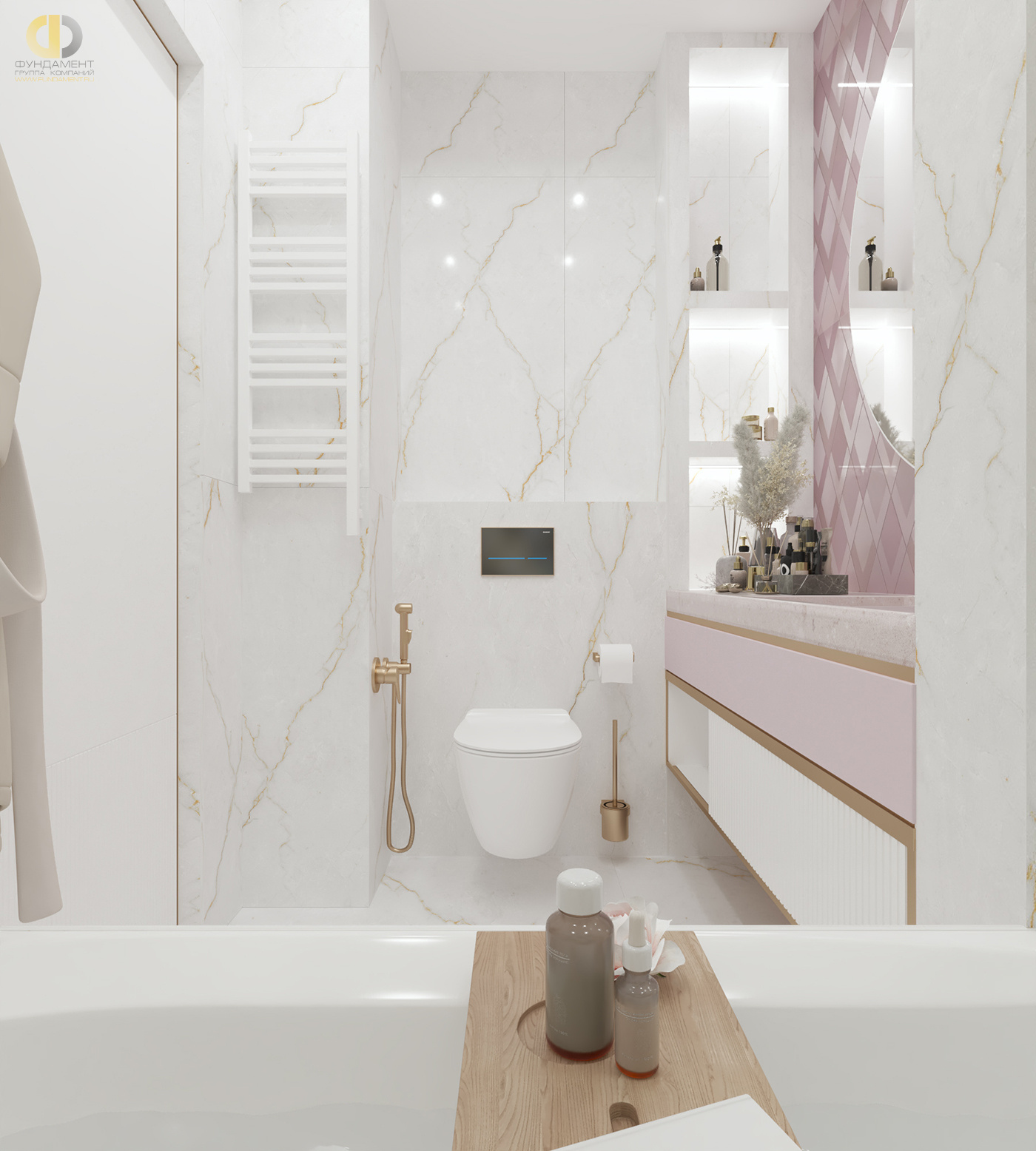 Дизайн интерьера ванной комнаты в Москве (фото) - страница 11