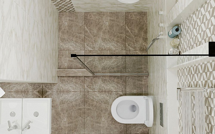 Дизайн интерьера ванной в четырёхкомнатной квартире 124 кв.м в стиле неоклассика с элементами ар-деко18