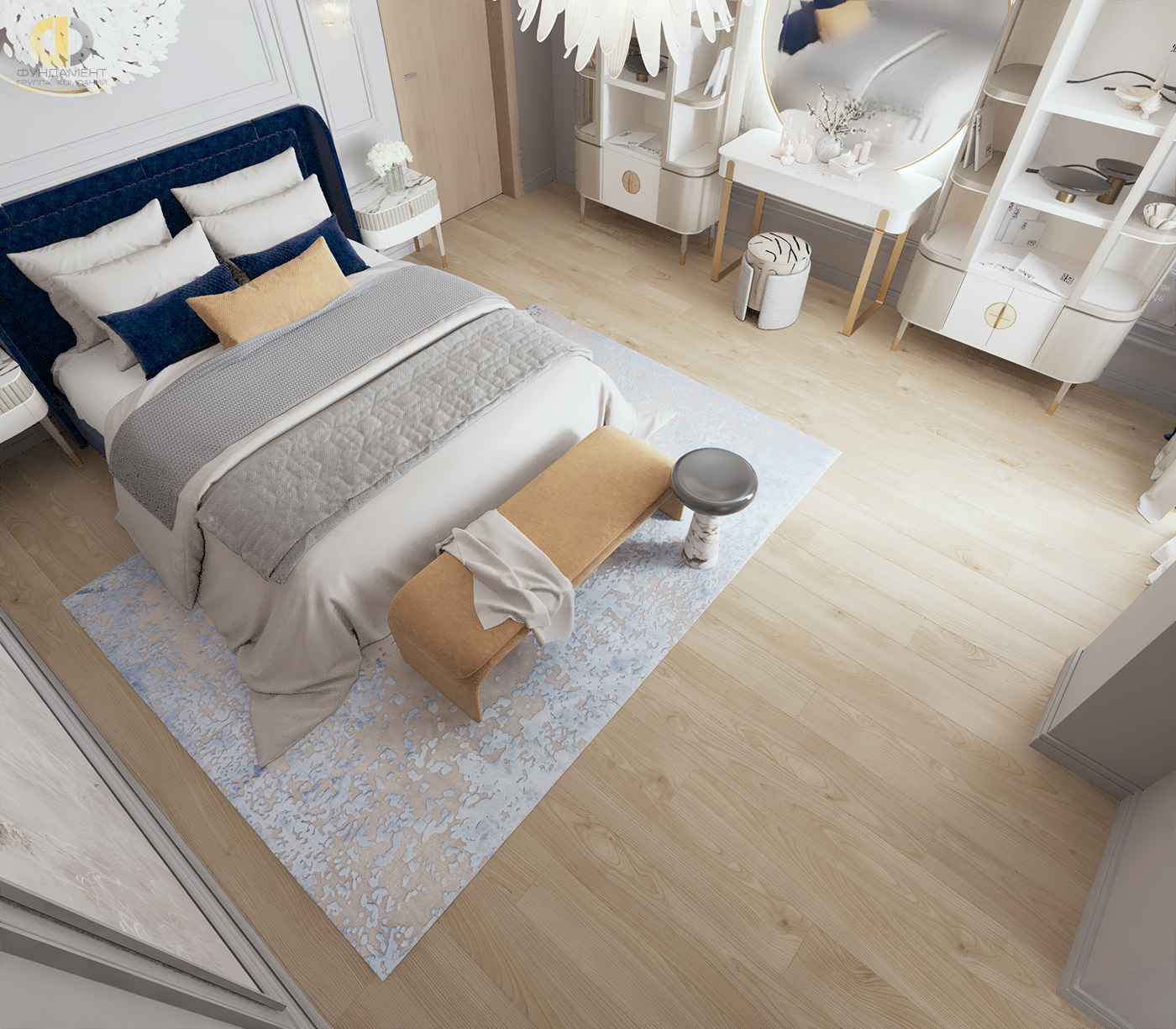 Дизайн спальни в стиле cовременном – фото 18