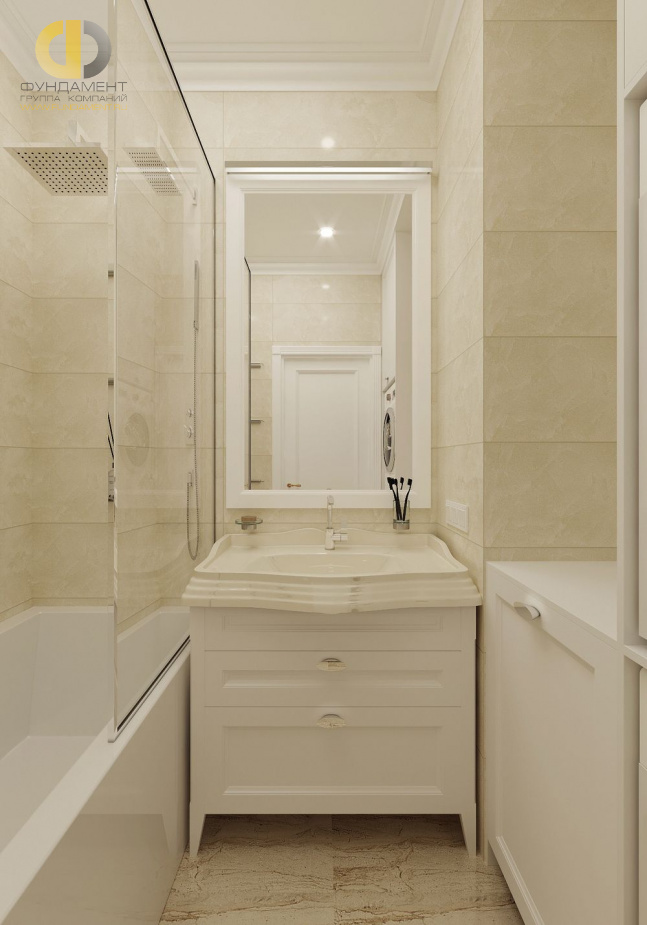 Дизайн интерьера ванной в трёхкомнатной квартире 75 кв.м в современном стиле13