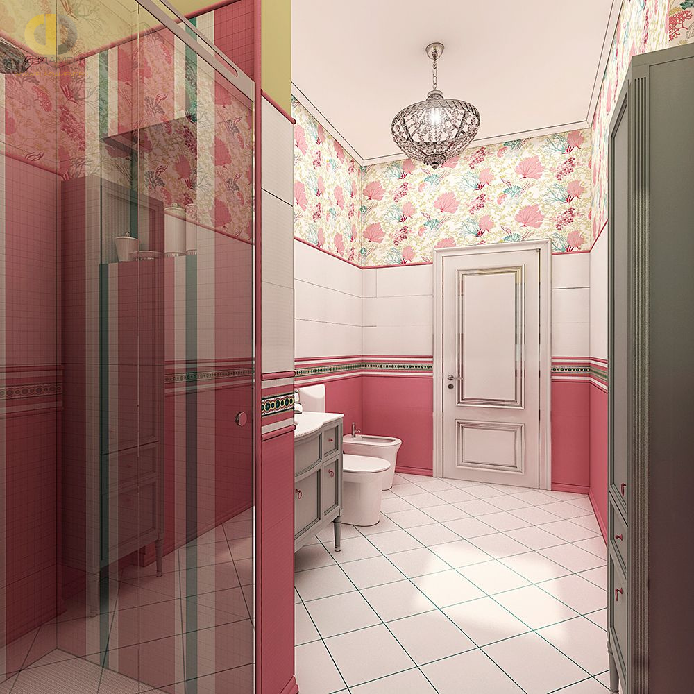 Дизайн ванной в красном цвете - фото