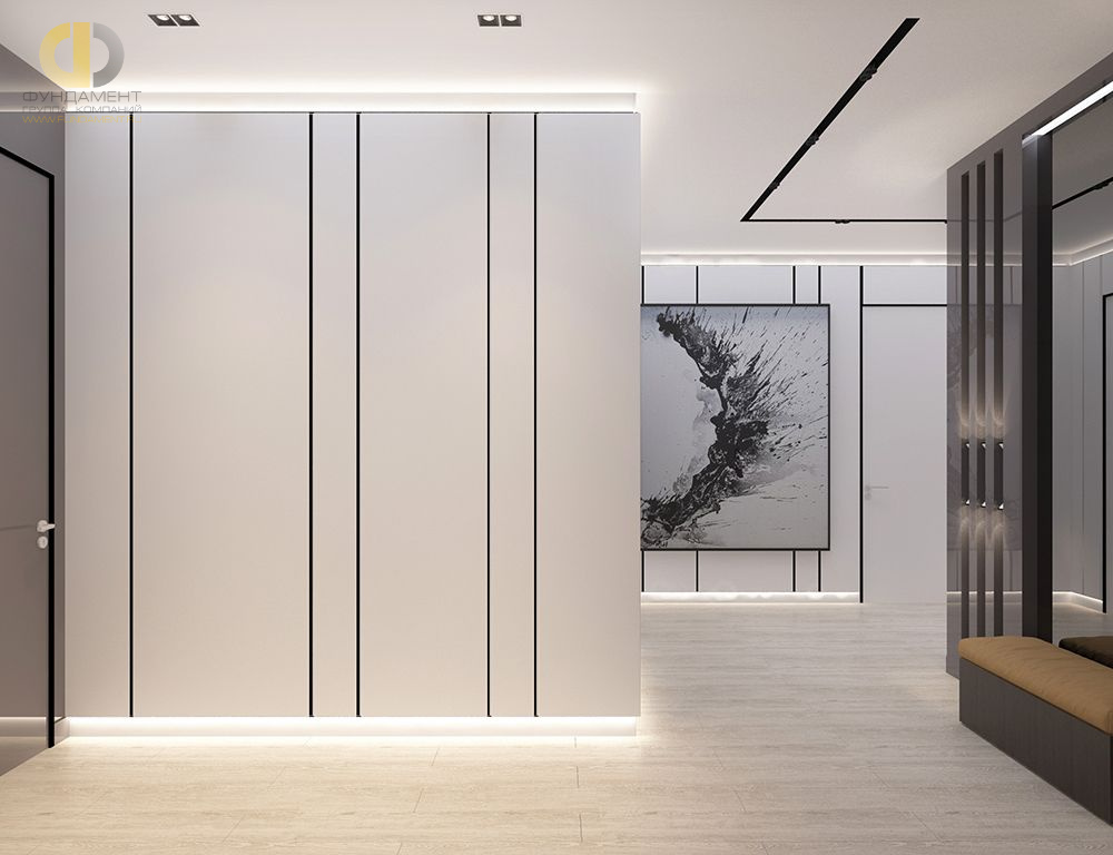 Интерьер коридора в квартире в современном стиле