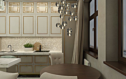 Дизайн интерьера кухни в трёхкомнатной квартире 95 кв.м в стиле ар-деко14