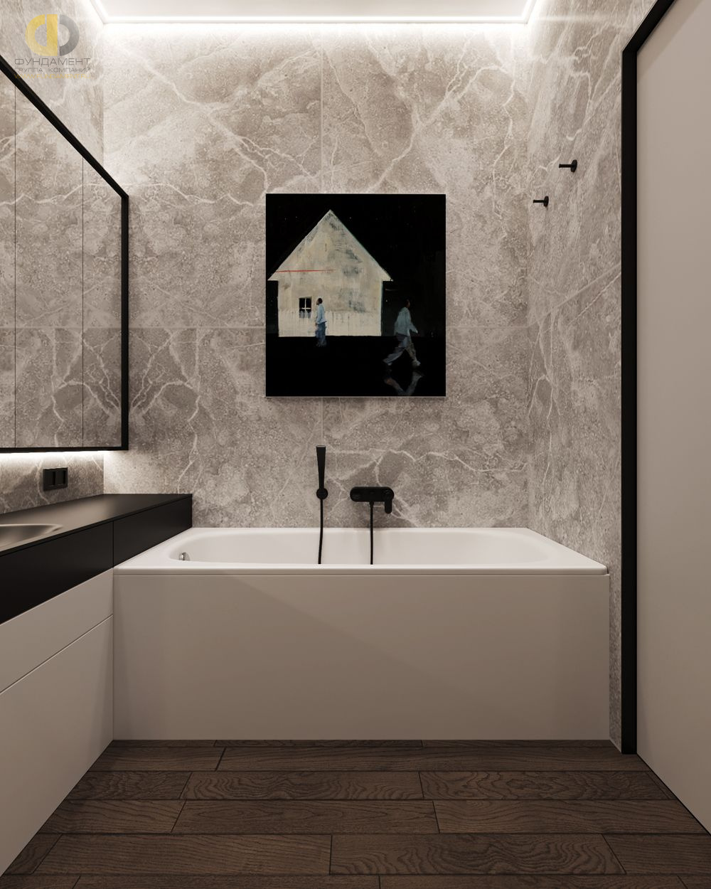 Дизайн ванной в стиле неоклассическом – фото 14