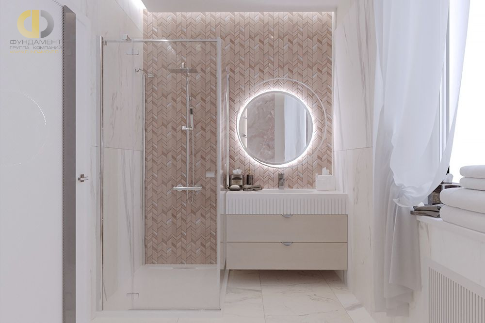 Дизайн ванной в арт-деко стиле  – фото 767