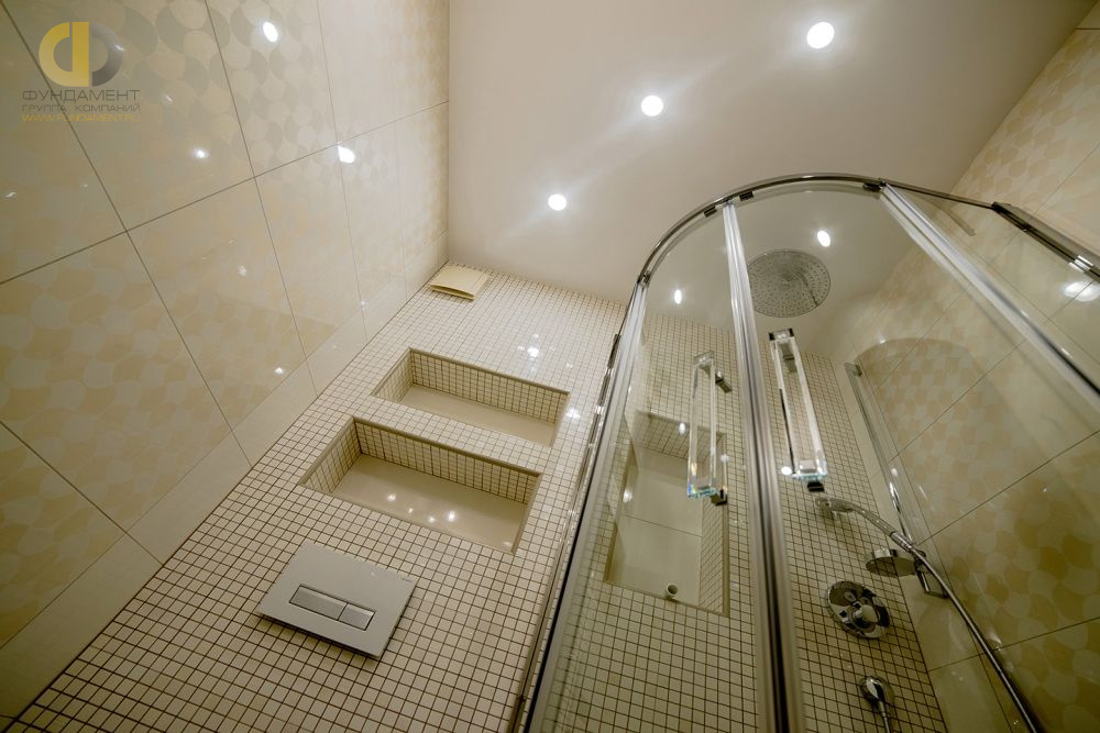 Фото ремонта ванной в четырёхкомнатной квартире 137 кв.м в современном стиле – фото 139