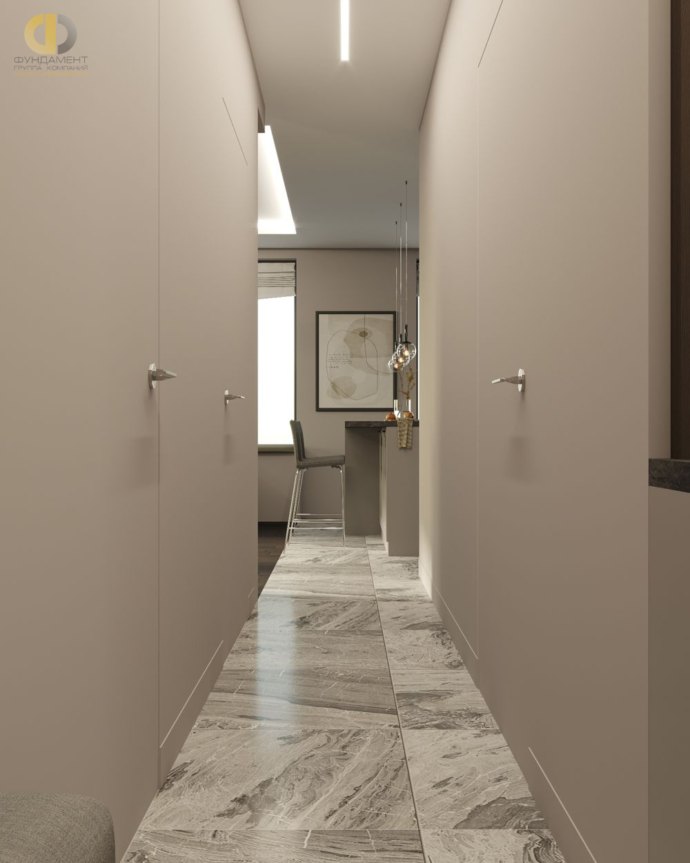 Дизайн коридора в стиле cовременном – фото 10
