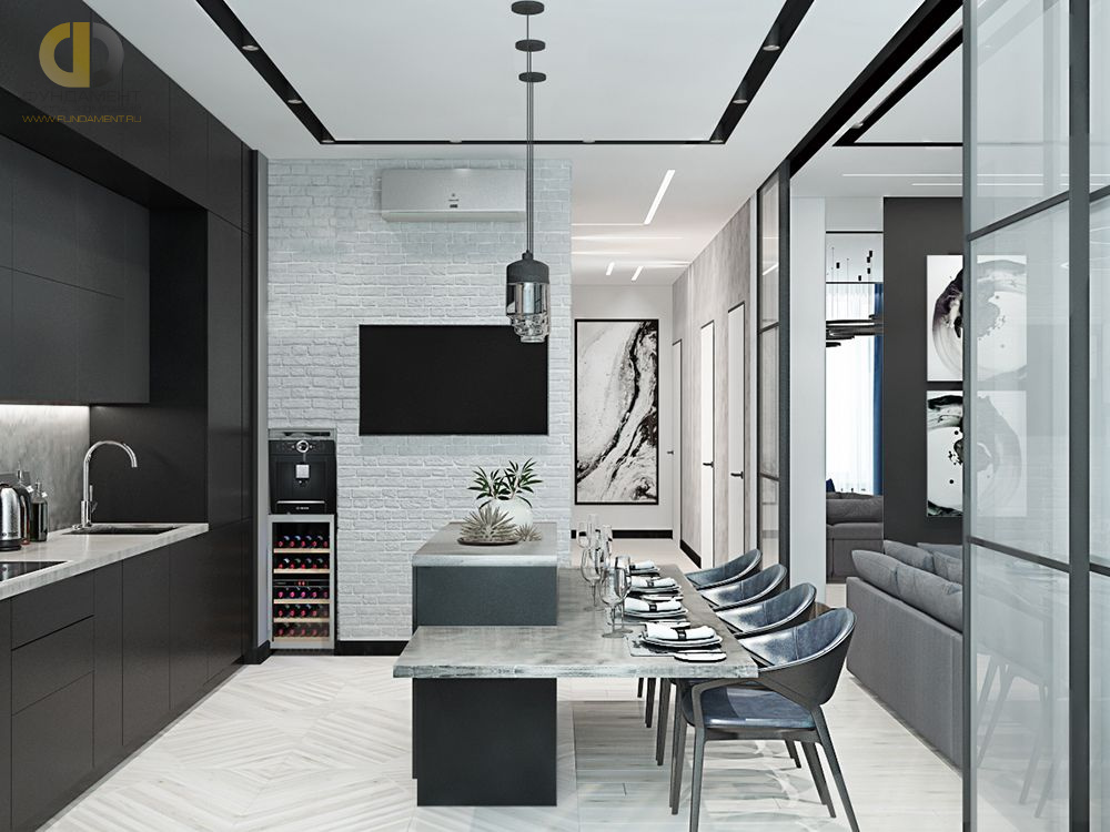 Кухня в стиле дизайна современный по адресу г. Москва, ул. Маломосковская, д. 14, 2019 года