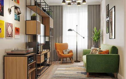 Дизайн двухкомнатной квартиры в Москве