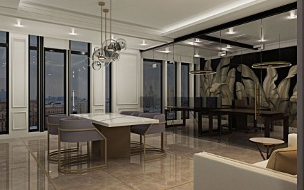 Дизайн интерьера офиса в стиле современная классика
