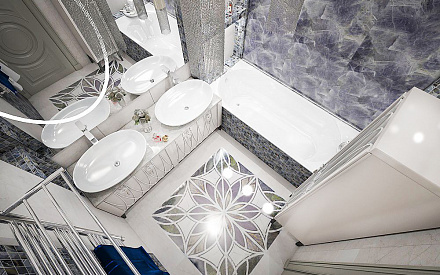 Дизайн интерьера ванной четырёхкомнатной квартире 142 кв. м в стиле неоклассика 25
