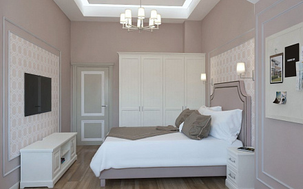 Дизайн интерьера спальни в доме 323 кв.м в классическом стиле40