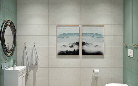 Дизайн интерьера ванной в трёхкомнатной квартире 80 кв.м в стиле неоклассика7